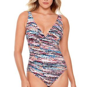 Swim Solutions HOT ROCKS Plunge Printed Tummy Cont